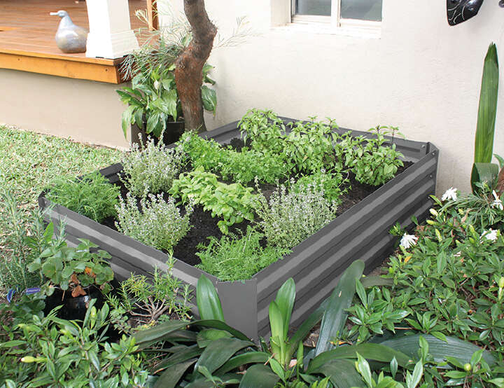 Siena Home Hochbeet, grau, 120x90x30cm